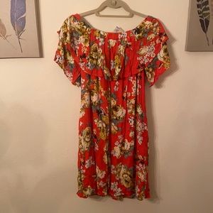 Medium Strapless Floral Dress NWT